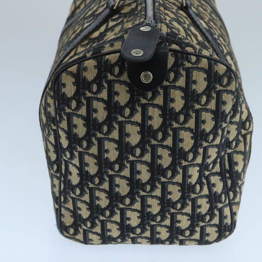 Christian Dior Trotter Canvas Hand Bag Canvas Navy Silver Auth 101999 - Picture 3 of 16